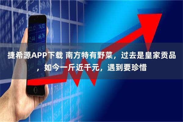 捷希源APP下载 南方特有野菜，过去是皇家贡品，如今一斤近千元，遇到要珍惜